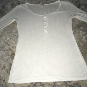 J Crew Henley shirt white